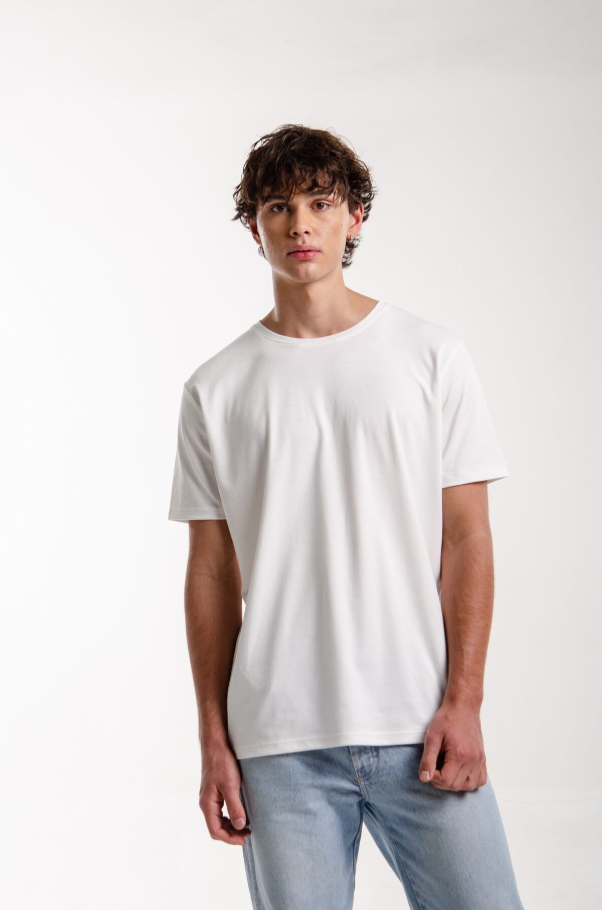 Remera Hombre Cuello Redondo de Algodón Pima Interlock Certificado GOTS